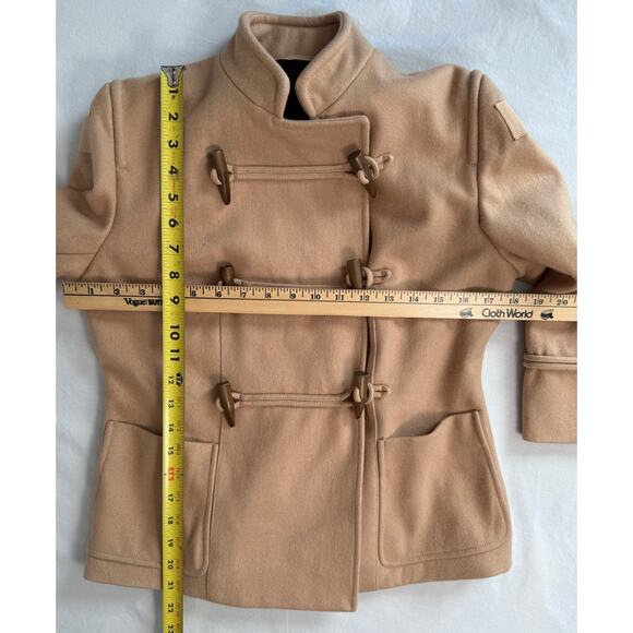 Troy Smith for D Military Double Toggle Coat Tan Caramel SIZE M Wool - Picture 3 of 14